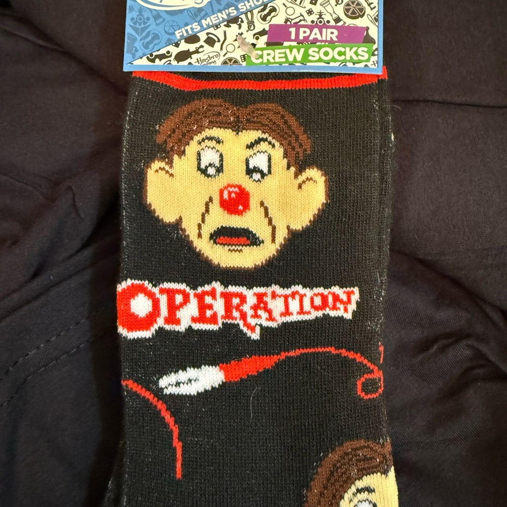Operation Themed Black Crew Socks